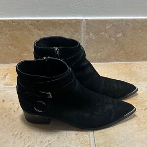 Marc Fisher Black Suede Ankle Booties